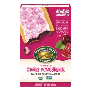 Package of Nature’s Path Organic Frosted Cherry Pomegranate toaster pastries, 11 oz box