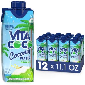 Pack of 12 Vita Coco organic coconut water cartons with natural electrolytes