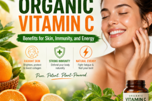 Organic vitamin C supplement for radiant skin, immunity, and natural energy