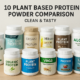 10 Plant Based Protein Powder Comparison (Clean & Tasty)