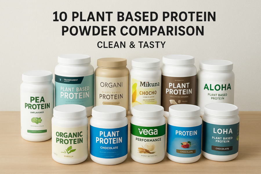 10 Plant Based Protein Powder Comparison (Clean & Tasty)