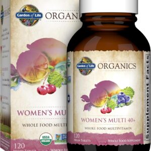 Garden of Life Women 40+ vegan multivitamin tablets in a bottle, 120 count
